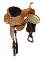 14 Inch Used American Saddlery Barrel Saddle Wide Tree 563 - Image 4
