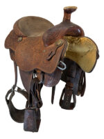 15 Inch Used Cactus Saddlery Ranch Roper Saddle Medium Tree - Image 4
