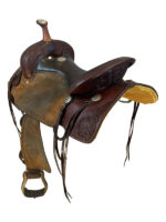 16 Inch Used Billy Cook Cats Eye Impact Gel Barrel Saddle 1937 Wide Tree - Image 2