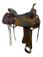16 Inch Used Billy Cook Cats Eye Impact Gel Barrel Saddle 1937 Wide Tree - Image 3
