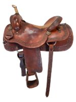 16 Inch Used Clint Mortenson Cutting Saddle Wide Tree - Image 2