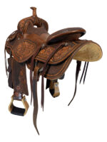 16 Inch Used HR Hud Roberts Ranch Cutter Saddle Medium Tree - Image 2