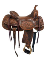 16 Inch Used HR Hud Roberts Ranch Cutter Saddle Medium Tree - Image 3