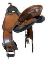 17 Inch Used DP Saddlery Quantum West Short Light Adjustable Saddle 1216