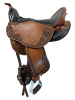 17 Inch Used DP Saddlery Quantum West Short Light Adjustable Saddle 1216 - Image 2