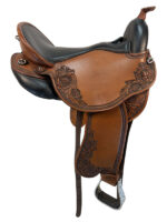 17 Inch Used DP Saddlery Quantum West Short Light Adjustable Saddle 1216 - Image 3