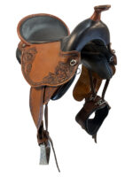 17 Inch Used DP Saddlery Quantum West Short Light Adjustable Saddle 1216 - Image 4