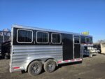 7x17 3 Horse Slant Load Aluminum Gooseneck Trailer - Image 5