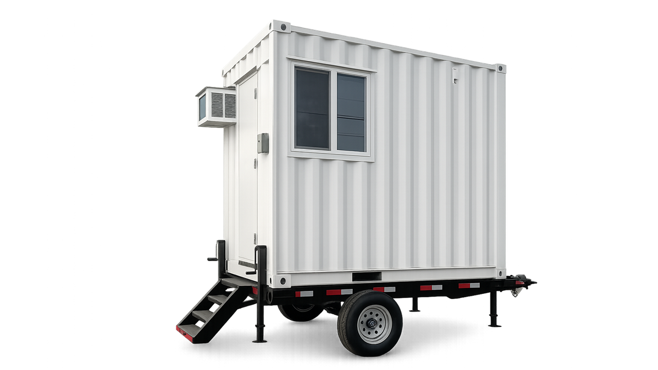media_ Trailer-1280x720 10ft Mobile Office Container w/ Trailer - Image 1