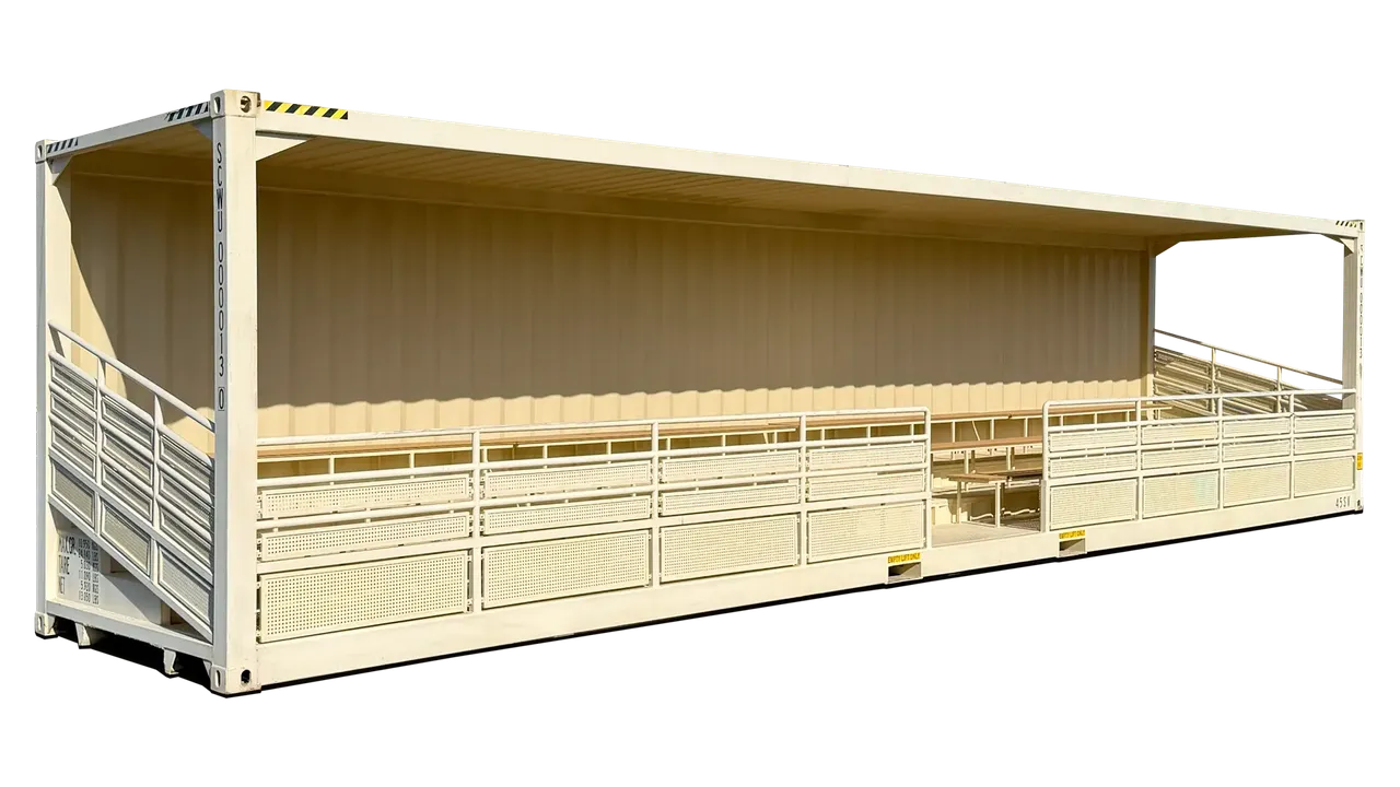 media_40hcbln01-1280x720 40ft New High Cube 74-Seat Bleacher Container - Image 1